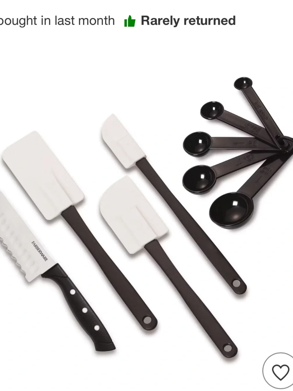 Farberware 22 Piece Black Triple-Riveted Knife Block Set with Kitchen Tools